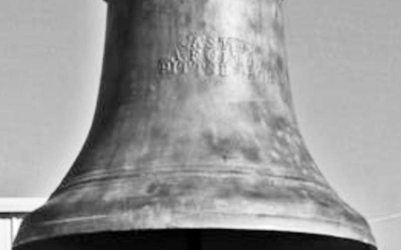 The college school bell is now mounted in front of the Lampasas Fire Department. Apparently, no one used if for target practice back in the city’s early days. It is not bullet scarred. JEFF JACKSON | COURTESY PHOTO