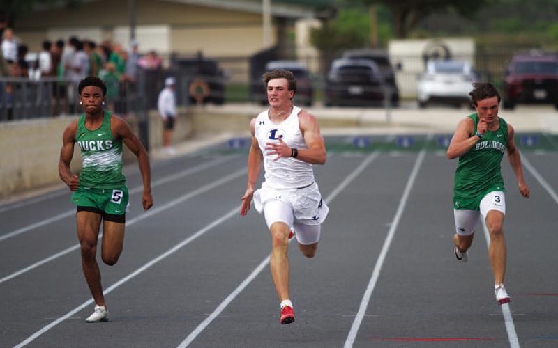 Aaron Everts finished fourth in the 100-meter dash at the regional meet in Bullard. FILE PHOTO