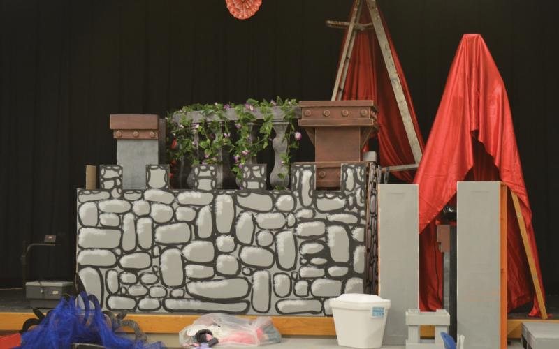 This is a look at one of the sets designed by LHS theater students for “Shrek the Musical Jr.” erick mitchell | dispatch record