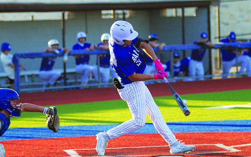 Anthony Dimas delivered an extra-base hit in the win. HUNTER KING | DISPATCH RECORD