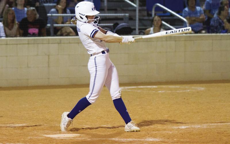 Maylee Kates provided production outside of the leadoff spot for the Lady Badgers. HUNTER KING | DISPATCH RECORD