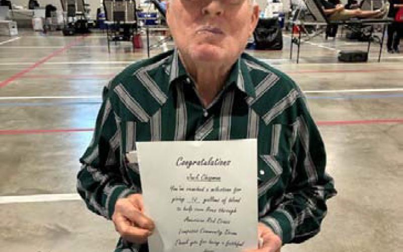 Jack Chapman has now contributed 12 gallons of blood. COURTESY PHOTO