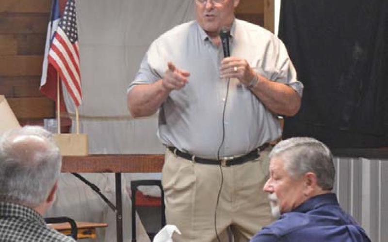 Councilman Herb Pearce explains his motivation to serve as Lampasas’ next mayor. ERICK MITCHELL | DISPATCH RECORAD