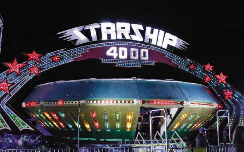 The Starship 4000 was one of the rides featured by Thomas Carnival of Georgetown that delighted guests during the Diamondback Jubilee weekend festival. MASON HINES | LAMPASAS DISPATCH RECORD