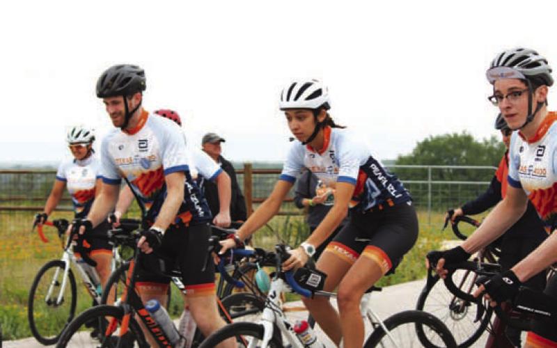 FILE PHOTO Riders in last year’s trip take off from the Stoneledge Winery in Lometa.