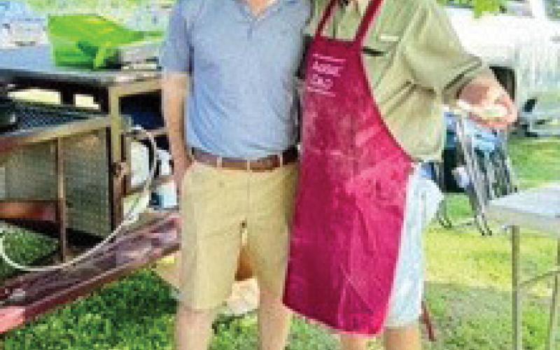 Vann Millican and David Millican manned the fryers for the dinner. lynn greenwood | courtesy photo