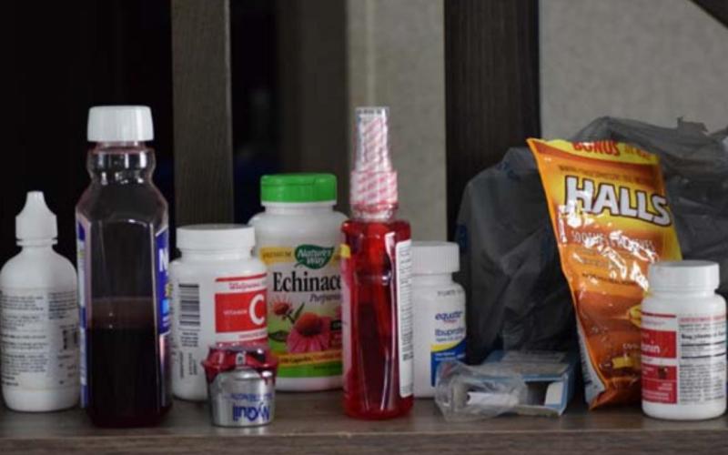 This is a candid shot of my bookshelf during the COVID-19 infection experience. The Murrell home became a recovery house for 12 days. ALEXANDRIA RANDOLPH MURRELL | DISPATCH RECORD