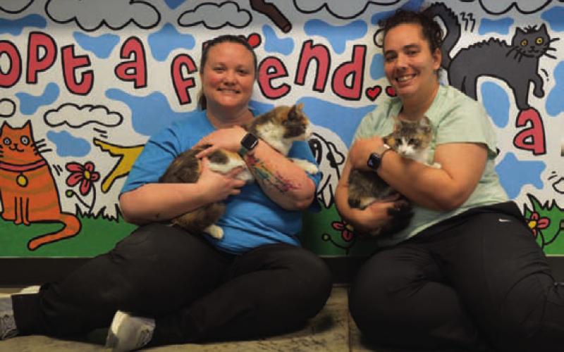 Lampasas Animal Shelter Supervisor Kasey Schwartzer and S.A.F.E. representative Ashley Raley have teamed up to help benefit the local shelter. ERICK MITCHELL | DISPATCH RECORD