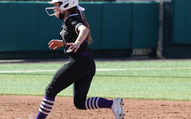 Blakeli Brookreson, a 2017 Lampasas High School graduate, runs bases for the ACU Wildcats. PETER VINES | TEXAS STATE ATHLETICS