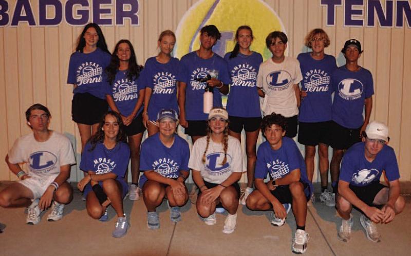 COURTESY PHOTO | KENNETH PEISER The Badger tennis team returned home after its tight win over Gatesville on Tuesday.