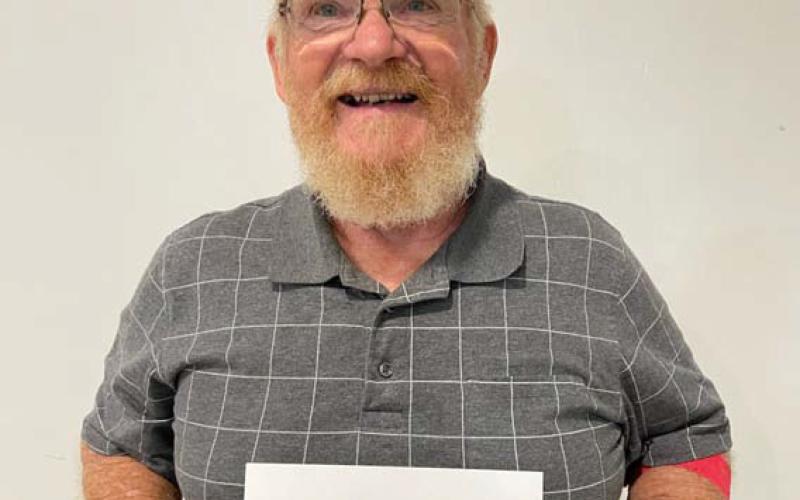 Rusty Stephen reached the six-gallon mark with his blood donation last week. COURTESY PHOTO