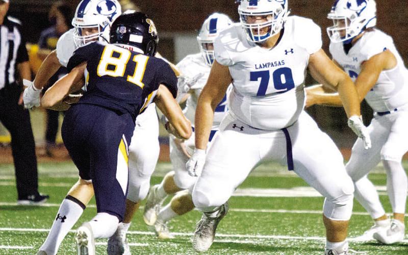 John Long was a key piece of the Badgers’ offensive line against Stephenville in 2020. FILE PHOTO