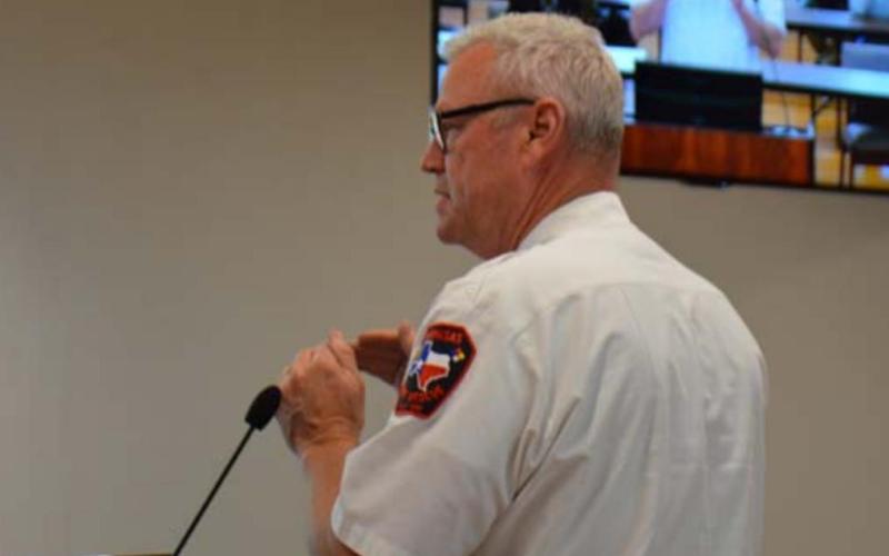 Fire Chief Jeff Smith regularly updates the Lampasas City Council on COVID-19 statistics. FILE PHOTO