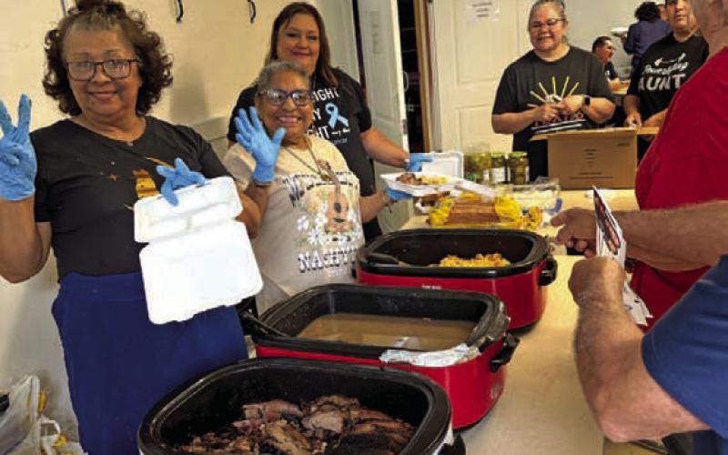 Volunteers gathered to plate food for attendees at a fundraiser to support Mary Ballance, a Lampasas resident who is battling cancer. COURTESY PHOTO | CANDICE MORUA