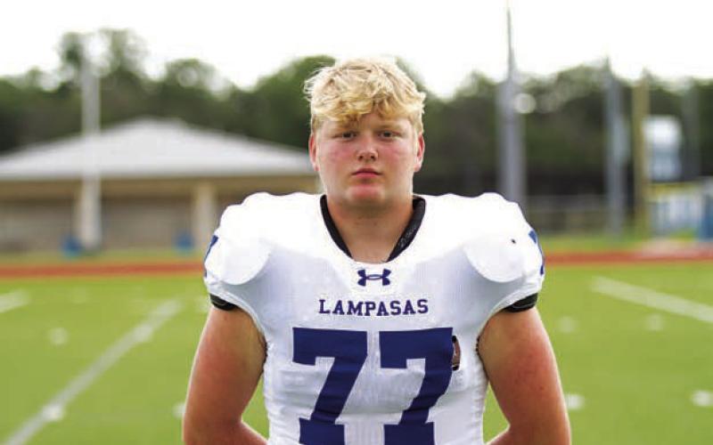 Name: Brody Hilgenberg Class: Junior Sport: Football and Track Favorite Teacher or Coach: Both Vanliews Favorite Place in Lampasas: Storm’s One Person You Look Up To: My mom Main Goal This Season: Win games