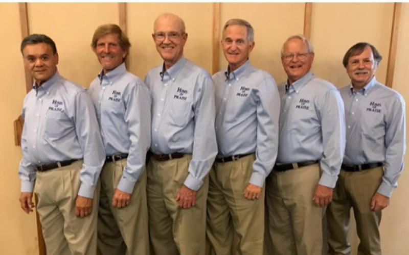 Hims of Praise men’s chorus members are, from left to right, Bill Yick, Zane Lancaster, Trent Lancaster, Jim Rutland, Bryon Alexander and Clark Corbin. Courtesy photo