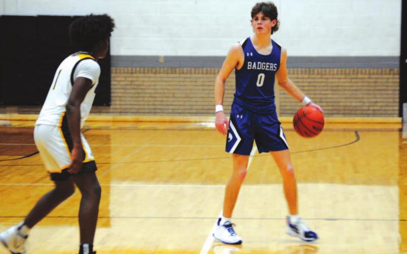 Nate Borchardt looks for a pass to make to a teammate while guarded by a Gatesville player. HUNTER KING | DISPATCH RECORD