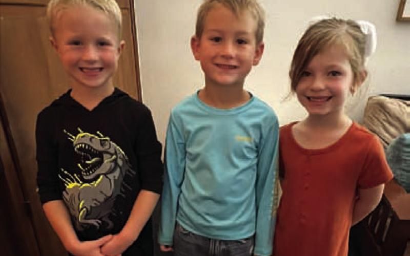 Pictured left to right are Chase Hart, Wyatt Boivin and Charlie Sneed. COURTESY PHOTO