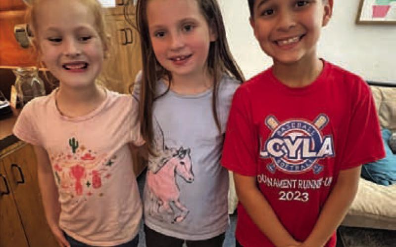 Pictured left to right are Addison Hammons, Evie DeKlerk and Adis Vanliew. COURTESY PHOTO