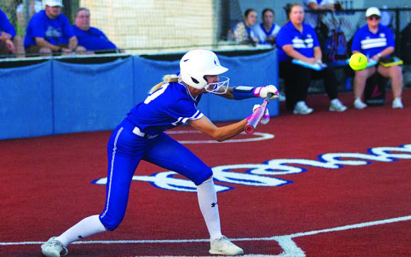 Allie Fry has been a consistent on-base threat at the top of the Lampasas lineup. HUNTER KING | DISPATCH RECORD