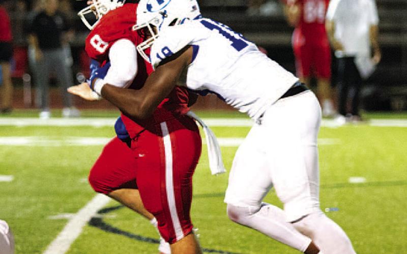 Trenton Hobbs was named as a third-team defensive lineman for the Texas Sports Writer’s Association All-State team. FILE PHOTO