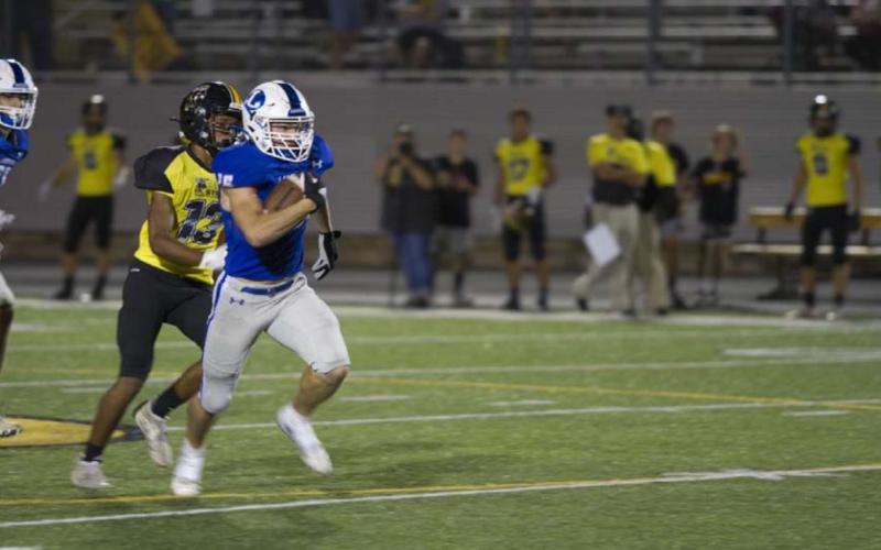 Case Brister runs away from the Gatesville defense on his way to the end zone. HUNTER KING | DISPATCH RECORD