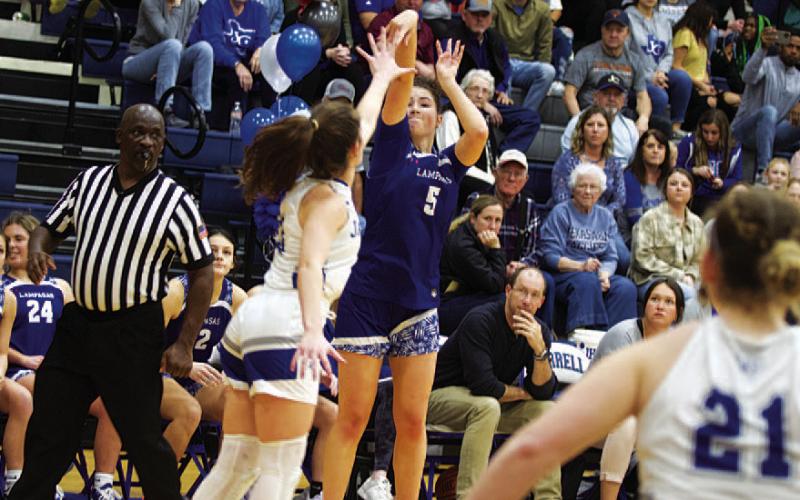 Brooke White scored a team-high 18 points for the Lady Badgers in their win over Burnet. HUNTER KING | DISPATCH RECORD