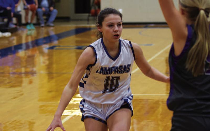 HUNTER KING | DISPATCH RECORD Chloe Thorp has been an important backup ball handler for Lampasas this season.