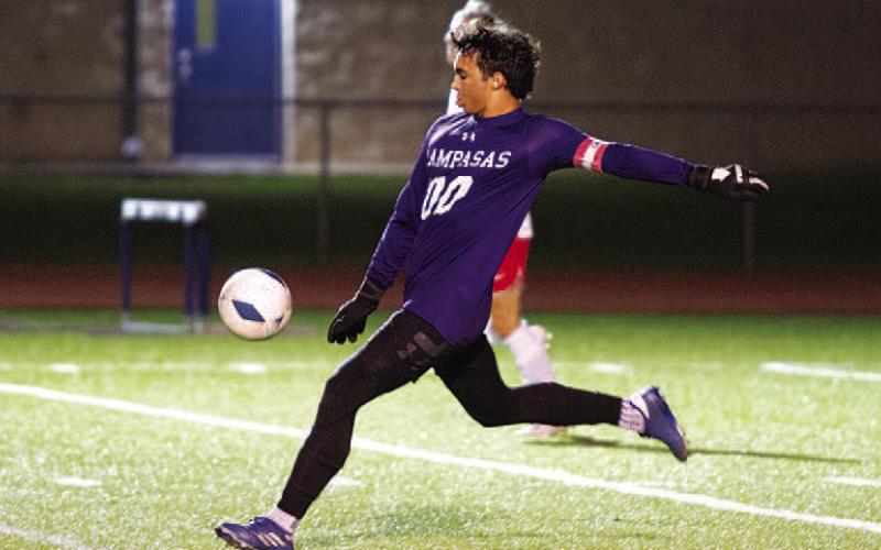 Michael Clayton was a big reason for the strong performance against Salado Tuesday night. HUNTER KING | DISPATCH RECORD