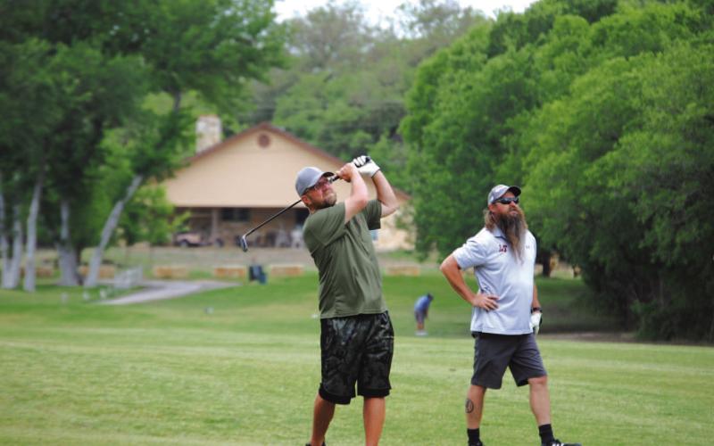 FILE PHOTO Mike Key, left, and Mike Turner are frequent players at Hancock Park, especially over the summer.
