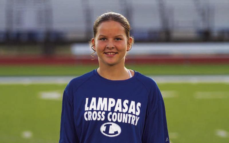 Name: Liberty Swain Class: Freshman Sport: Cross Country, Soccer and Track Favorite Teacher or Coach: Coach Burnside Favorite Place in Lampasas: My bed One Person You Look Up To: My sister Ysa Swain Main Goal This Season: To be on varsity
