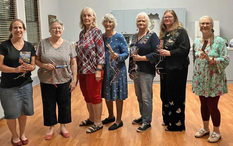 New officers who will serve the L-M Garden and Civic Club for 2025-2027 are, from left, Laurie Davis, Barbara Bell, Patricia Dorsey, Val Cash, Teresa Stewart, Cat Cotman and Gail Eltgroth. courtesy photo