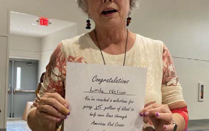 Linda Nelson has donated 15 gallons of blood. COURTESY PHOTO