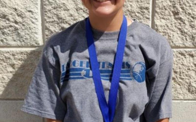 Caroline White was second in seventh-grade singles. COURTESY PHOTO