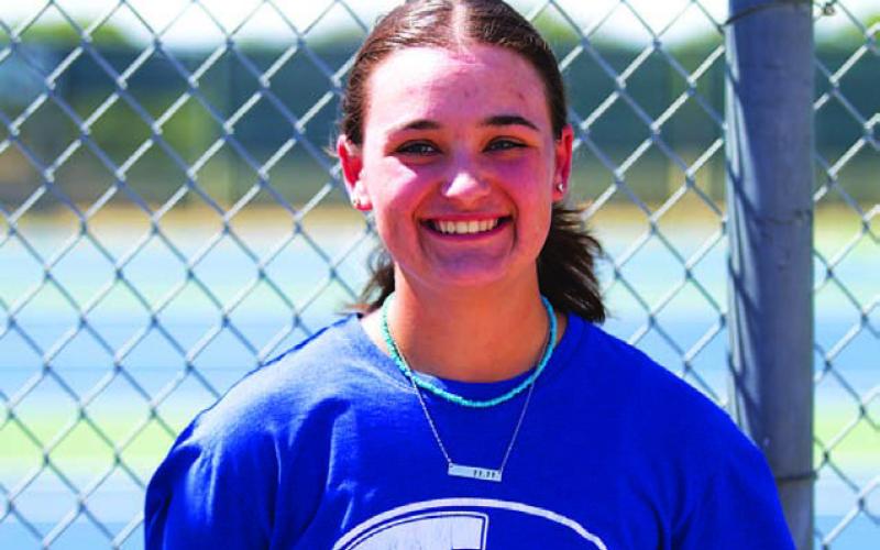 Name: Caroline White Class: Sophomore Sport: Tennis Favorite Movie: The Greatest Showman Favorite Midnight Snack: Popcorn Favorite Social Media: Instagram Main Goal This Season: Get More Wins Than Last Season