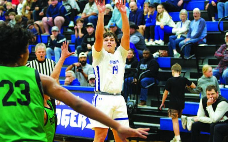 Dylan Polmanteer releases a three-point shot. HUNTER KING | DISPATCH RECORD