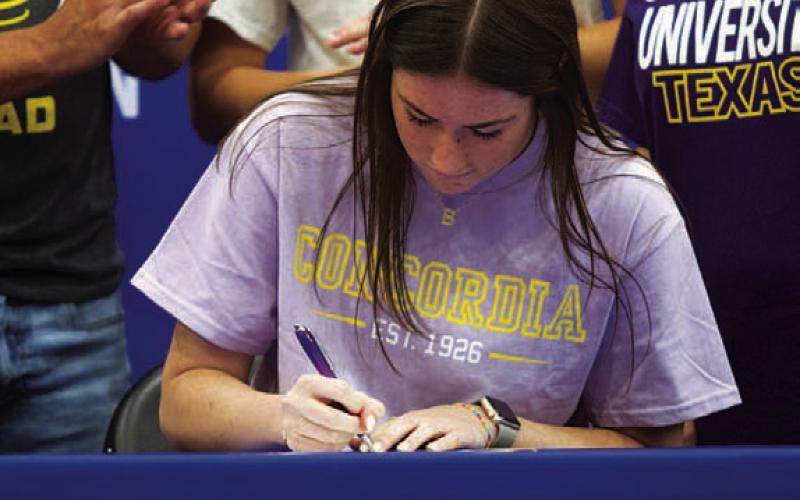 Brooke White signed to play for Concordia University. HUNTER KING | DISPATCH RECORD