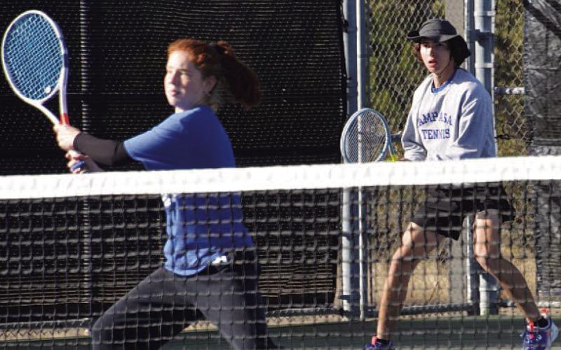 Allison Valdez, front, and Clayton Shaw finished in first place at the Copperas Cove tournament last week. COURTESY PHOTO | KENNETH PEISER