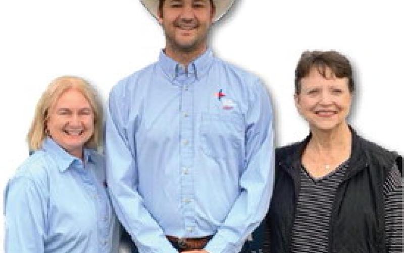 New officers for Lampasas County Farm Bureau are, from left, Janet Machen, vice president; Heston McBride, president; and Patsy Stoneham, secretary. courtesy photo