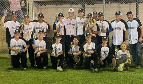 The 14U Sluggers, coached by Chris Harrison, qualified for the Texas Teen-age Association state tournament in Hillsboro, which will be July 12. COURTESY PHOTO