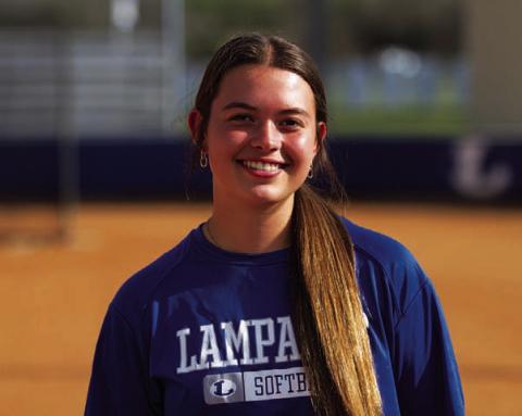 Name: Brooklyn Farmer Class: Sophomore Sport: Softball Favorite Movie: 10 Things I Hate About You Favorite Midnight Snack: Ice Cream Favorite Social Media: TikTok Main Goal This Season: Strikeout 250 hitters