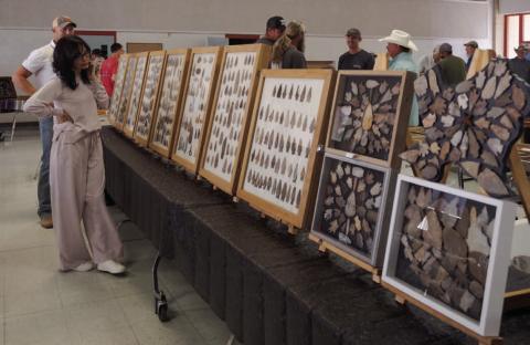 Visitors to the Indian Artifact &amp; Mineral and Gem Show on Saturday had the opportunity to examine a vast collection of arrowheads as well as geode formations and Native American jewelry. The Vision Lampasas-sponsored event is held annually. GABRIELE SANGACHE | DISPATCH RECORD