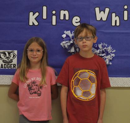 Jemmah and Jackson Messinger are the solo pair of twins in fifth grade at Kline Whitis Elementary. ERICK MITCHELL | DISPATCH RECORD