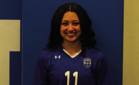 Name: Kailyn Cisneros Class: Senior Sport: Soccer Favorite Movie: Coraline Favorite Midnight Snack: Goldfish Favorite Social Media: TikTok Main Goal This Season: Make the playoffs