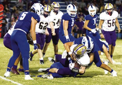 Landon Richardson played well at safety in his final home game as a Badger. HUNTER KING | DISPATCH RECORD
