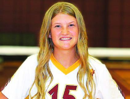 Name: Teagan Brooks Class: Sophomore Sport: Volleyball, Basketball, Track and Tennis Favorite Movie: Furious 7 Favorite Midnight Snack: Salt and Vinegar Chips Favorite Social Media: None Main Goal This Season: Win Two Games