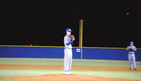 Jonas Anderson prepares to throw a pitch during a scrimmage against Ellison earlier this season. HUNTER KING | DISPATCH RECORD