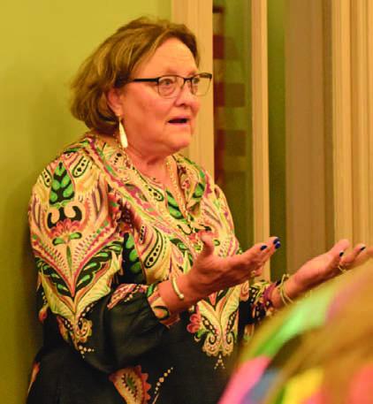 Lampasan Jani Edwards speaks in a meeting of the Lampasas County Commissioners Court in favor of the Texas Right to Farm &amp; Ranch amendment, which appears on ballots for the Nov. 7 Constitutional Amendment Election. ALEXANDRIA RANDOLPH | DISPATCH RECORD
