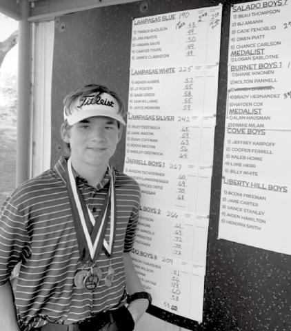 Timber Gholson won gold on his home course on Thursday. COURTESY PHOTO
