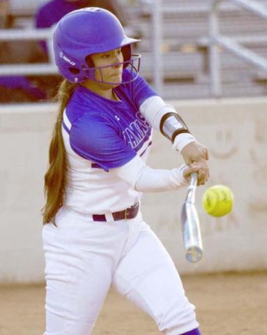 Kharis Castaneda bats in an upset over state-ranked Glen Rose last week.